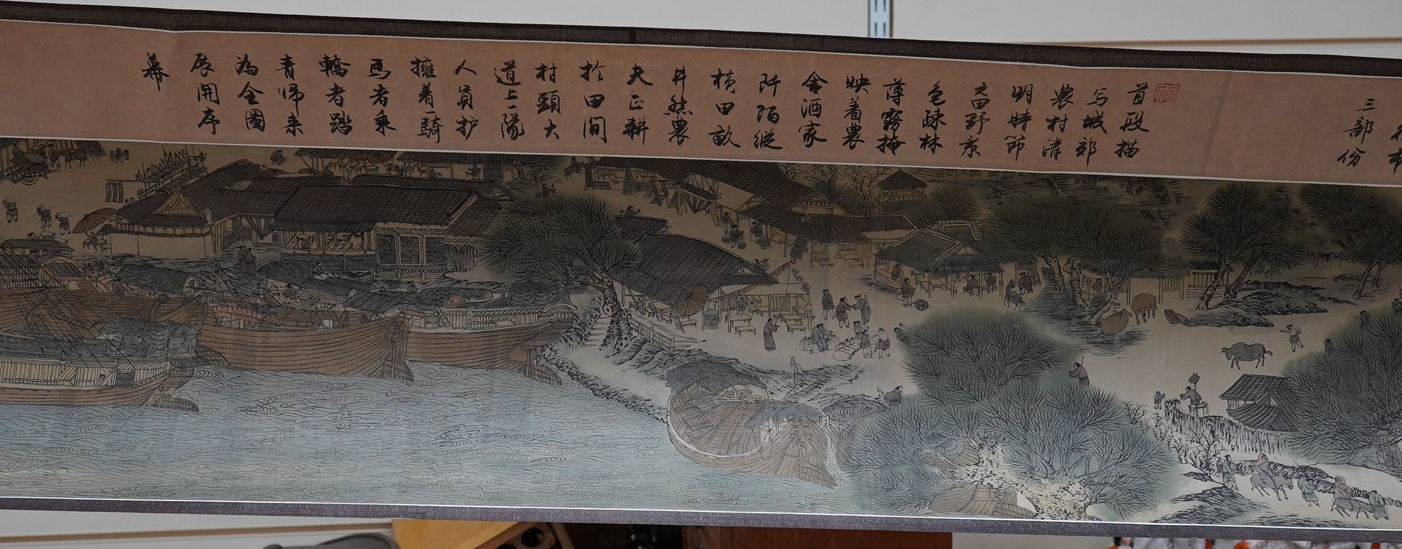 Four Chinese scroll pictures, one after Qi Baishi (1854-1967). Condition - fair